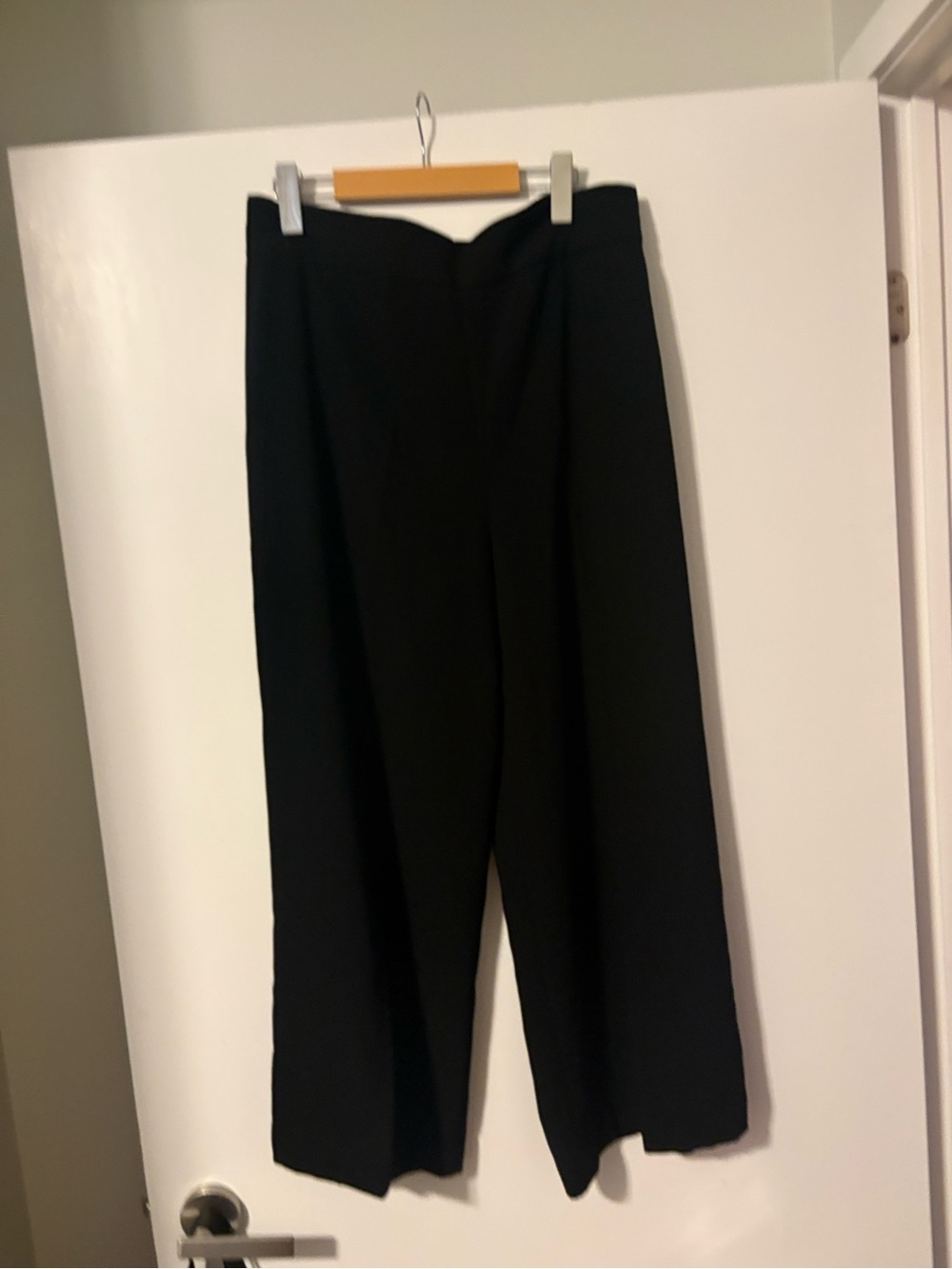 Zara Women's Elegant Black High-Waisted Wide Leg Pants